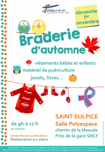 affiche braderie automne